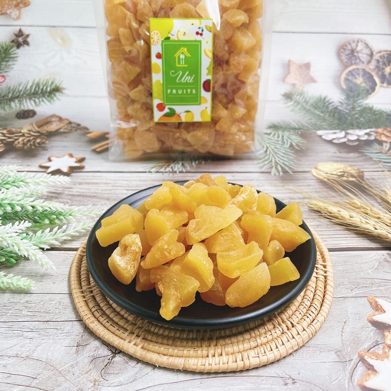Dried Ginger Chunk ขิงอบแห้งแบบชิ้น ขิงอบแห้ง สูตรน้ำตาลน้อย เกรด A By Uni Fruits