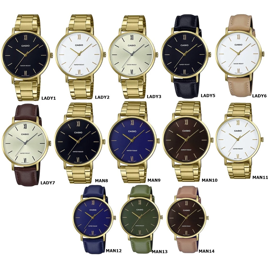 แท้ New นาฬิกาข้อมือ Casio Lady LTP-VT01G MTP-VT01G (กล่องคลีม) ประกันศูนย์ cmg 1 ปี