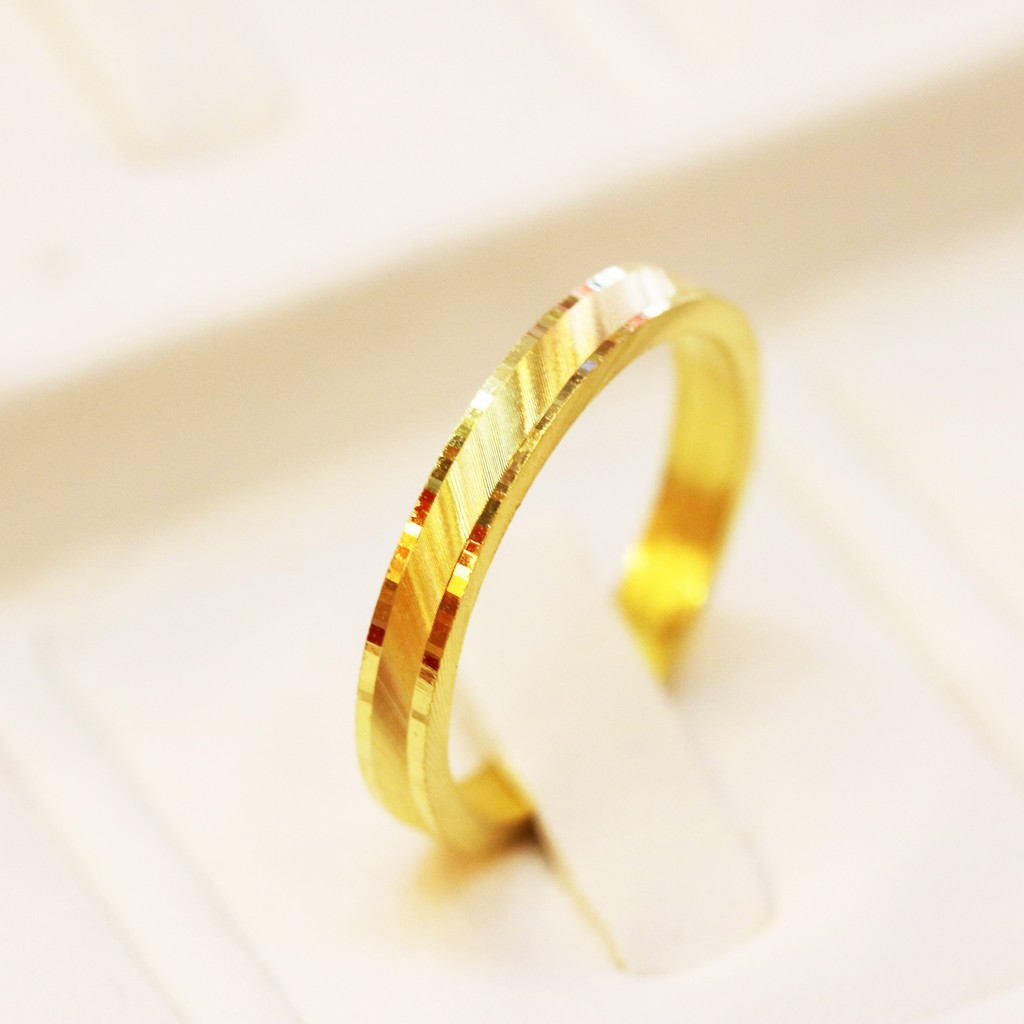 แหวนทองครึ่งสลึง ทอง 96.5% ลายสายรุ้ง ขายได้ จำนำได้ มีใบรับประกันทอง (ผ่อน0%ผ่านบัตรเครดิต)