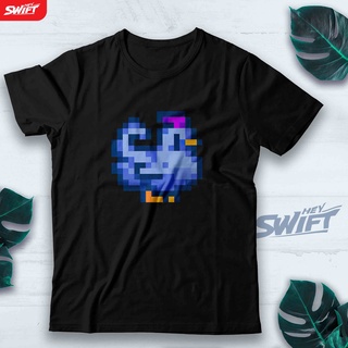 [COD]เสื้อยืดแขนสั้น พิมพ์ลาย Stardew Valley Blue Chicken สไตล์เรโทรS-5XL