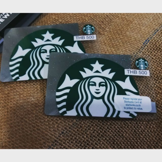 Starbucks card บัตรสตาร์บัคส์ มีเงินในบัตรมูลค่า500บาท