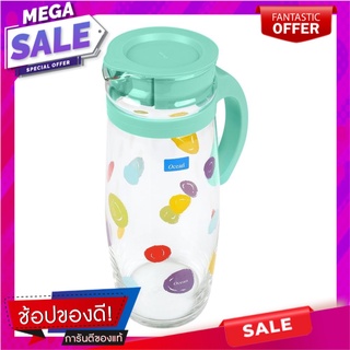 เหยือกแก้ว 1.66 ลิตร OCEAN COLORFUL DOTS สีเขียว ภาชนะใส่น้ำและน้ำแข็ง PITCHER OCEAN COLORFUL DOTS 1.66L GREEN