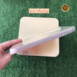 ฐานรองเค้ก ฐานเค้ก สีขาว/ทอง บรรจุ10ใบ ขนาด 0.5p,1p,2p,3p
