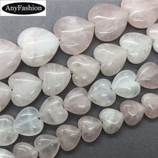 Rose Quartz Love Shape Beads Natural Diy for Bracelet Necklace 4 Size