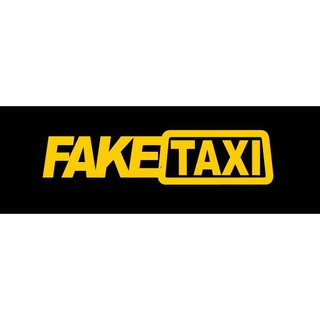 สติกเกอร์ FAKE TAXI เฟค แท็กซี่ สีเหลือง ความยาว 6.5 นิ้ว (ประมาณ 16.5 ซม.) เนื้อ PVC กันน้ำ ติด แต่งรถ ตกแต่งผนัง