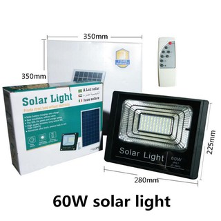 ไฟสปอร์ตไลท์ 60วัตต์ กันน้ำ IP67 ใช้พลังงานแสงอาทิตย์ โซลา เซลล์ ยี่ห้อ JD Solar Light 8860- 60w (100 SMD)