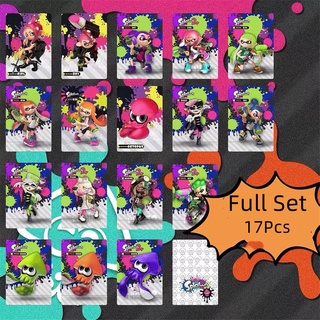 17Pcs Splatoon 3 2 1 Data Collection Ntag215 Tags NFC MiNi or Big Game Amiibo Card For Nintendo Switch Oled NS WiiU 3DS