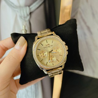 ส่งฟรี + ผ่อน0%🌼Coach Womens  Mini Boyfriend Stainless Glitz Watch