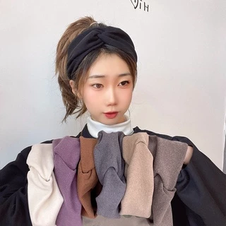 ผู้หญิงเกาหลีผ้าแถบคาดศีรษะปีกกว้าง Hairband หญิงผูกผมล้างหน้า Hairband สายคล้องคอ