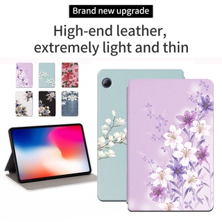 [พร้อมส่ง] เคสแท็บเล็ต ฝาพับ ลายดอกไม้ พร้อมช่องใส่บัตร แฟชั่น สําหรับ Huawei MatePad T8 8.0 นิ้ว (2020) Kobe2-L09 Kobe2-L03 KOB2-L09 KOB2-W09 Honor Tablet X7