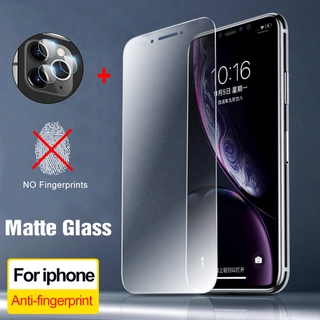 2 in 1 for iPhone 12 mini pro 11 Pro Max Screen Protector for iPhone X XR XS Max 7/8plus 6/6s plus Matte Tempered Glass + Camer Lens Glass