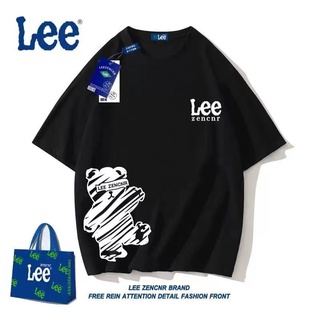 Lee NASA เสื้อยืดโอเวอร์ไซส์ผู้ชาย ผู้หญิง คอกลม แขนสั้น #0060