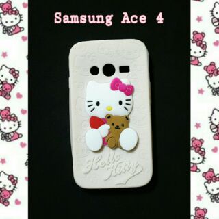 พร้อมส่งเคสซิลิโคนคิตตี้สำหรับซัมซุงAce4ราคา 120 บาทรวมส่ง