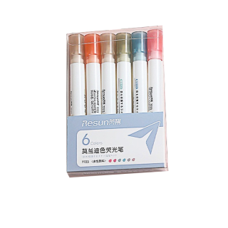 โปรโมชั่น : Flowertree ปากกามาร์กเกอร์ไฮไลท์หลากสี 6 ชิ้น  กล่อง