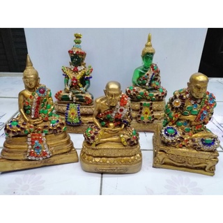 พระบูชาประดับพลอย​ ลพ.โต​ ลป.ทวด​ ลพ.โสธร​ พระแก้วมรกต​ หน้าตัก3นิ้ว