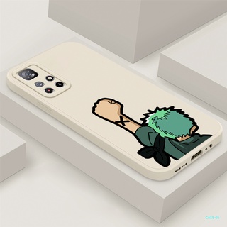 เคสโทรศัพท์มือถือนิ่ม ขอบตรง ลาย One Piece Zoro สําหรับ Xiaomi Mi 11 11T Lite Pro NE Ultar Xiaomi Mi 10T 10 12 12X 12S Pro Lite *TY006