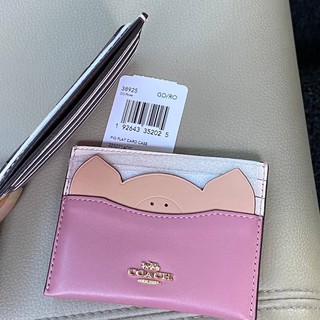 💗พร้อมส่ง ‼️งานช๊อป‼️  Coach #35925 ที่ใส่นามบัตร ใส่การ์ด น้องหมู น่ารักมาก