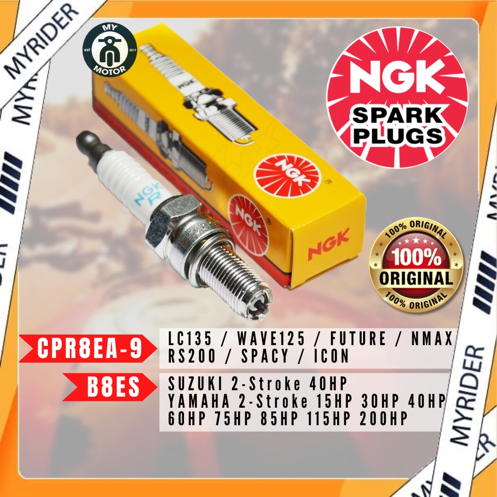 MYRIDER NGK SPARK PLUG สําหรับ MOTORCYCLE C6HSA/CPR8EA-9/B8ES