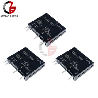 โมดูลรีเลย์โซลิดสเตท DC 5V 12V 24V G3MB-202P PCB เมาท์ SIP SSR AC 240V 2A ตัวต้านทานวงจรสนุบเบอร์ DC-AC