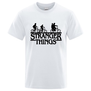 เสื้อยืดผ้าฝ้ายพิมพ์ลายขายดี เสื้อยืดคอกลม แขนสั้น ระบายอากาศ ลาย Stranger Things แนวสตรีท สุดเท่ ฤดูร้อน สําหรับผู้ชาย