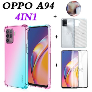 OPPO Reno6 Z 5g Case เคสโทรศัพท์ + ฟิล์มกระจกนิรภัย + ฟิล์มกระจกนิรภัย + เลนส์สําหรับ Oppo A94 case A54 A74 Realme 7 Realme C15 Realme C12C11