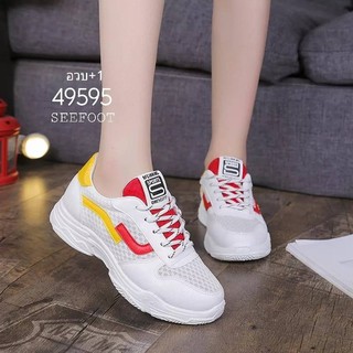 SALE 49595 รองเท้าผ้าใบ ทรง sport สไตล์สาวชิคชิล