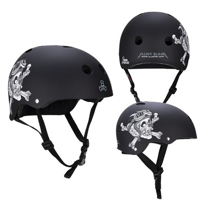 พร้อมส่ง หมวกกันน็อค Triple8 ดำ  Roller Skates Surfskate Helmet Triple Eight certified helmet skull