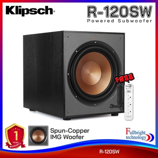 Klipsch R-120SW Subwoofer Speaker ลำโพงซับวูฟเฟอร์ขนาด 12 นิ้ว กำลังขับสูงสุด 400 วัตต์ มีแอมป์ในตัว รับประกันศูนย์ไทย 1 ปี แถมฟรี! ปลั๊กไฟ 1 ตัว