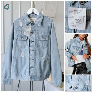 เสื้อDenim Jacket​ ยีนส์ 100% cotton Brand​ Retro girl​ japan