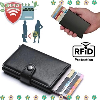 Nextth RFID กระเป๋าสตางค์ กระเป๋าใส่บัตร อัตโนมัติ บล็อก RFID สําหรับผู้ชาย