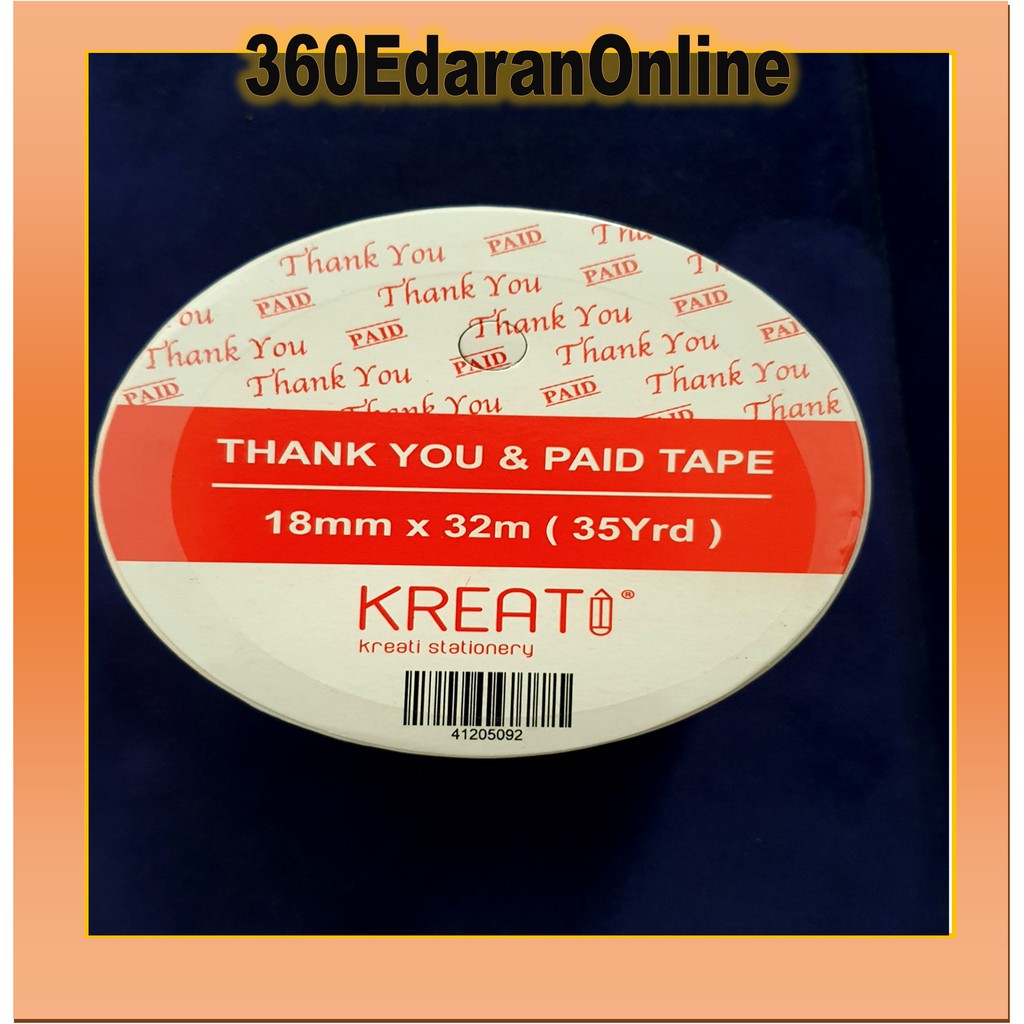 480buyer เทปขอบคุณและจ่าย 3 in 1 18mm x 32m