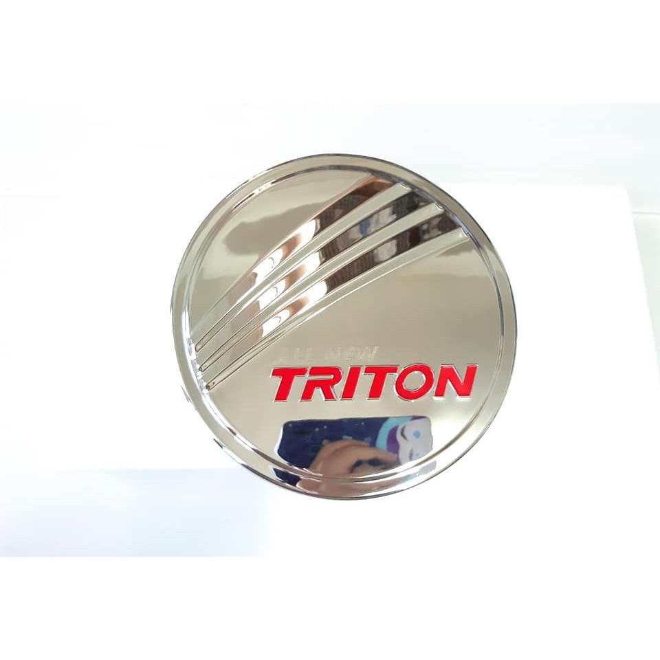 ⭕🆕📢ครอบฝาถังน้ำมันโครเมี่ยม MITSUBISHI TRITON 2006-2014  ⭕🆕📢ประดับยนต์ แต่งรถ อุปกรณ์แต่งรถ อะไหล่แต