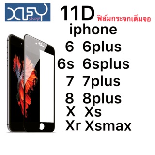 HOT!! สินค้าพร้อมส่งiphone6/i6s/7/7 plus/8/8plus/X / Xs /Xr / XsMax ฟิล์มกระจกเต็มจอขอบดำ คุณภาพดีมาก เป็นแบบใหม่ล่าสุด