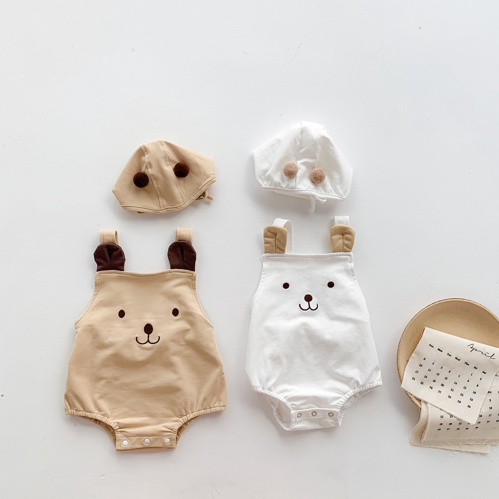 ชุดหนูน้อยมินิมอล มี 2 สีขาว น้ำตาล น่ารักมากได้ทั้งชุดและหมวก สินค้าพร้อมส่ง!!!