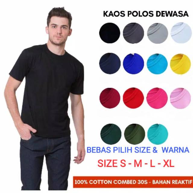 Distro Plain T-shirts for Men and Women Short Sleeves / Plain Cotton Combed 30s T-shirts