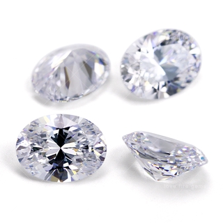 CZ Daimond สีขาว cubic zirconia รูปไข่ White  2x3 ~ 13X18mm