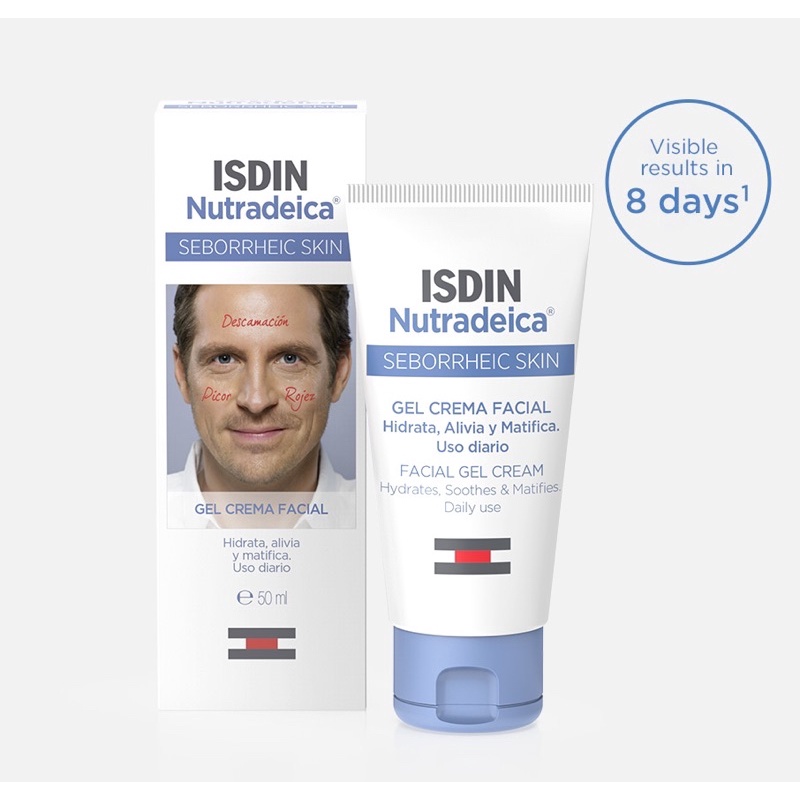 พร้อมส่ง Isdin Nutradeica Seborrheic Skin Facial Gel Cream ขนาด 50 ml