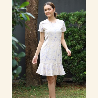 AMILA Dress AM-D972 ชิฟฟอนชีราเม้นท์ แขนสั้น IGPU22-2