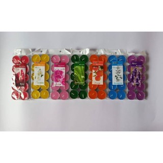 เทียนสปา เทียนหอม มี 7 สี 7กลิ่น เทียนจุดสร้างบรรยากาศ  1 ถ้วยจุดได้ 4 ชม.