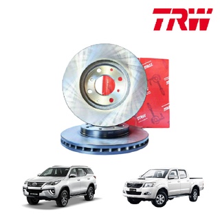 TRW จานเบรคหน้าToyota Vigo Fortuner ปี 2002-2014 โตโยต้า วีโก้ ฟอร์จูนเนอร์ ราคาต่อใบ ดิสเบรค จานดิสเบรก