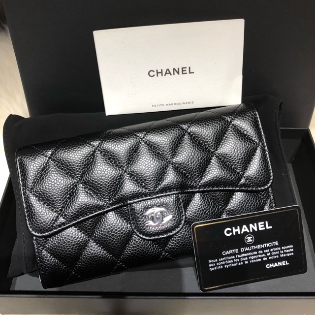 New Chanel Caviar Trifold wallet