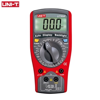 Uni-t UT50A มัลติมิเตอร์ดิจิทัล 750V AC 1000V DC โวลต์มิเตอร์ 20A AC DC แอมมิเตอร์ ตัวเก็บประจุ ต้านทาน ทดสอบความต้านทาน