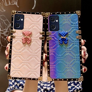 Yjd เคสโทรศัพท์มือถือ กันกระแทก ลายสก๊อต หมีน้อย สําหรับ OPPO Reno8 Z 5G Reno 7 Pro Reno 7Z