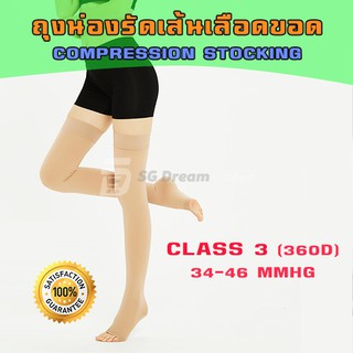 C3 ถุงน่องรัดเส้นเลือดขอด Class 3 (34-46 mmHg)