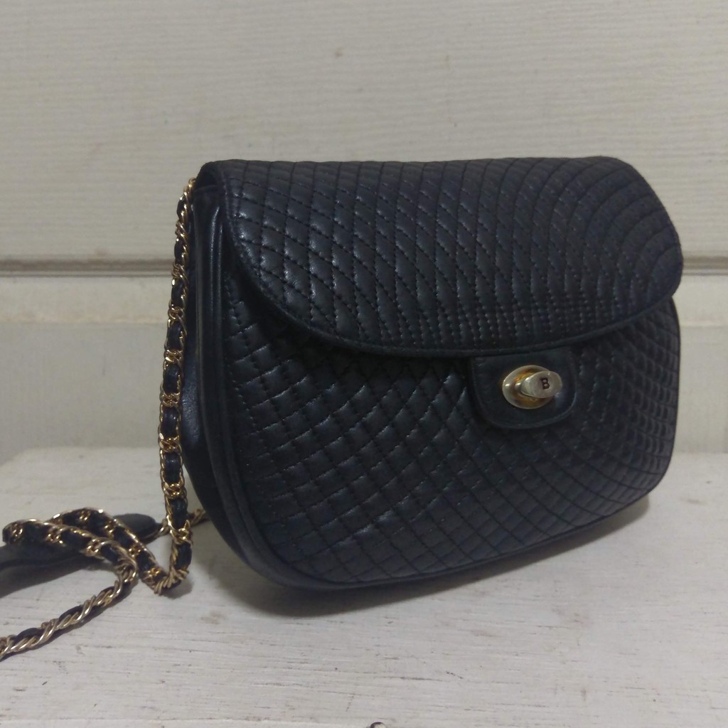 Bally Vintage Quilted Chain Bag