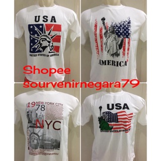 เสื้อยืด Usa Souvenir Shirt (M l xl And xxl)