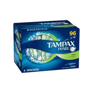 96 ชิ้น TAMPAX อเมริกันเดิมที่นำเข้ามุก Unscented ซูเปอร์ดูดซับสายสวนผ้าอนามัยแบบสอด