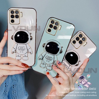 เคส oppo a94 a93 Foldable bracket oppo a94 a93 phone case a94 a93 astronaut oppo a94 a93 Shockproof case YHY1