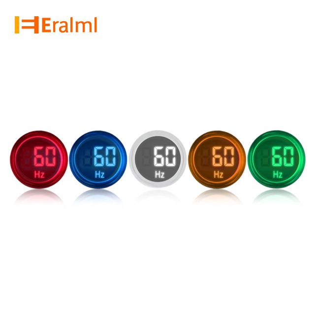 22mm LED Digital Display Electricity Frequency Meter Indicator Signal Lamp Lights Tester Combo Measu