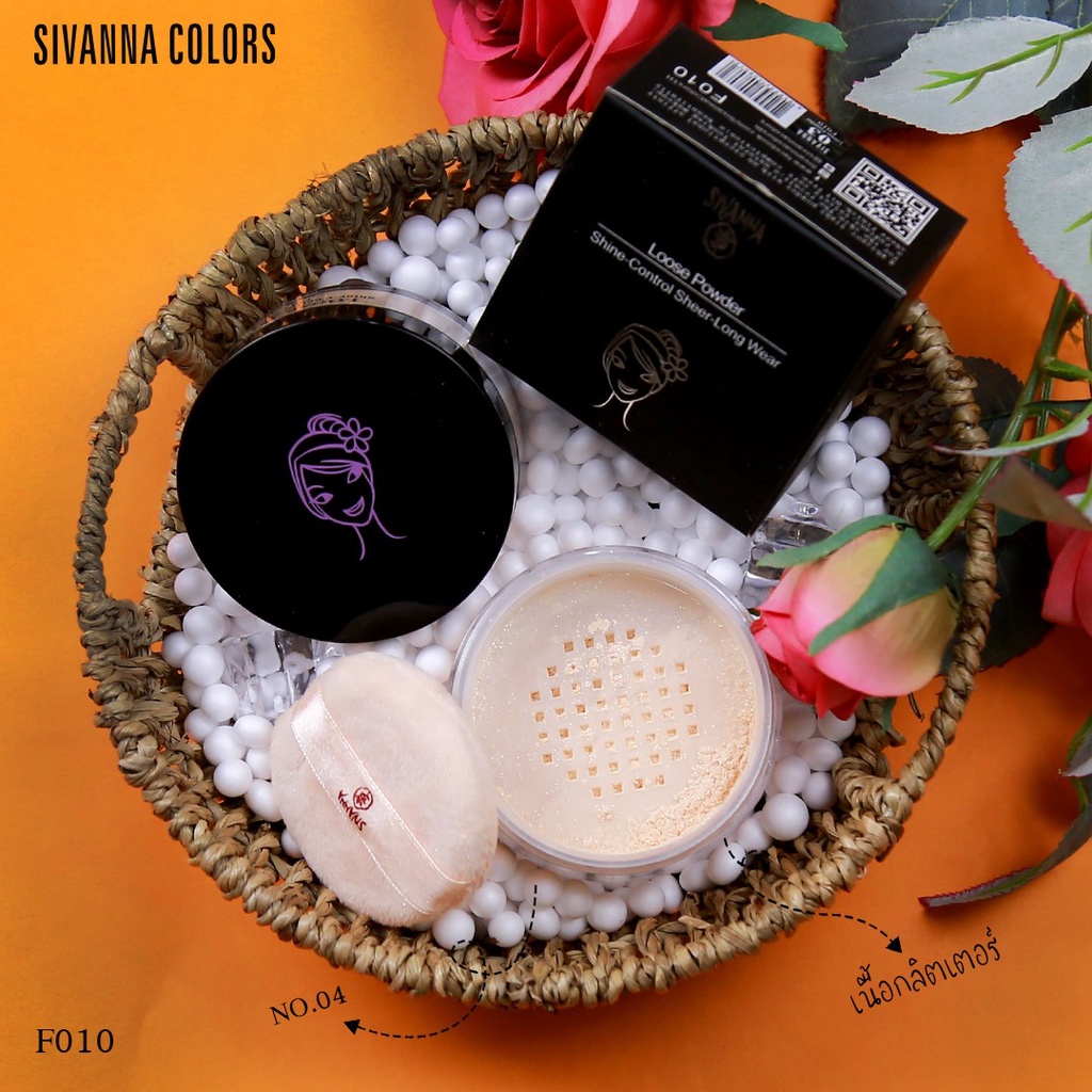 Sivanna Loose Powder #F010 : ซิวานน่า แป้งฝุ่น ตลับดำ x 1 ชิ้น beautybakery #6